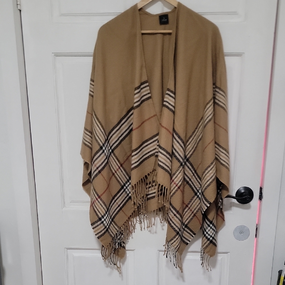 Like New V. FRAAS Camel Shawl with Fringe